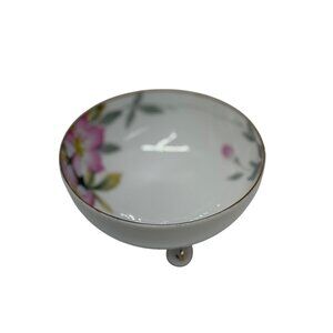 VTG Noritake Azalea 3-Footed Condiment Bowl 4.5" Hand-Painted Pink Floral Japan